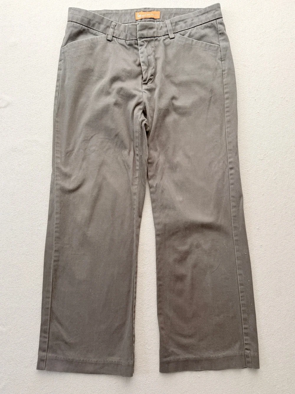 Lee wide-Leg cropped capri Pants - brown -  28W small 5/6 casual elevated ankle